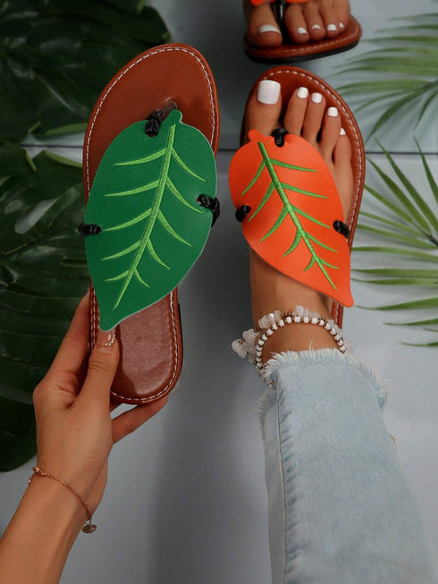 SHEIN 2024 Women's Flat Sandals, Fashionable, Simple & Versatile, Beach Shoes For Women1