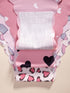 SHEIN 3pcs Women's Panties With Lovely Heart Print, Ruffled Trim, Soft & Smooth Fabric, Comfortable Casual Underwear00
