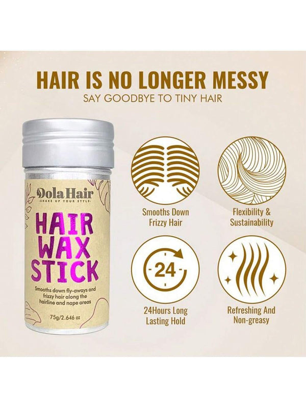 SHEIN 75g Styling Wax Stick, Suitable For Controlling Frizzy And Unruly Edges Of Natural Hair Or Wigs, Non-Greasy, Also Applicable For Controlling Frizzy And Styling Curly Hair Edges.
