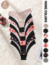 SHEIN 8pcs/Set Women's Seamless Leopard Print & Solid Color Wavy Trim Triangle Panties, Comfortable Smooth Fabric