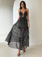 SHEIN Aloruh Women Polka Dot Print Cami Long Dress,Graduation,Teacher Outfits For Women,Teacher Dress