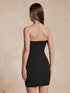 SHEIN Chiquease Figure-Flattering Women's Ruffle Detail Strapless Little Black Dress00