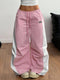 SHEIN Coolane سراويل نسائية فضفاضة (باراشوت) بخصر مرتفع بتصميم كارجو ومموه للألوان مناسبة للربيع والصيف والحفلات والارتداء اليومي الأنيق