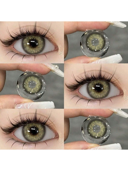 SHEIN EYESHARE 1 Pair Enlarging Colored Contact Lenses, Yearly Disposable, Soft, Natural, Clear, Large Diameter Suitable