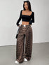 SHEIN EZwear Women Leopard Print Casual Lounge Pants