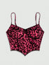 Pink leopard print top on a light gray background