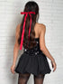 SHEIN EZwear Women's Cute Black Sequin Strapless Mini Dress
