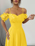 SHEIN Elenzga Purple 3D Mesh, Butterfly Puff Sleeve, Spaghetti Strap Hollow Waist Elegant Vintage Luxurious0