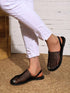 SHEIN European And American New Fashion Exported Hollow Out Breathable Flat Sandals With Back Strap, Comfortable Beac0