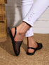 SHEIN European And American New Fashion Exported Hollow Out Breathable Flat Sandals With Back Strap, Comfortable Beac