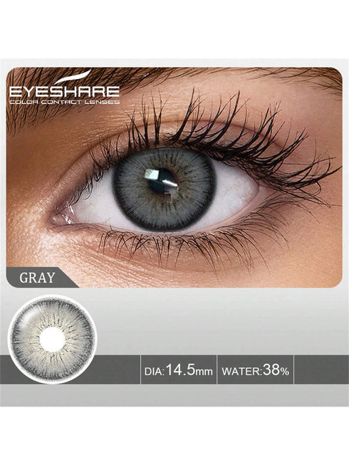 SHEIN Eyeshare 1Pair New Colorful Contact Lenses Black Lenses Fashion Blue Eye Lenses Green Lenses Gray Eye Contacts1