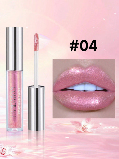 SHEIN HANDAIYAN Polarized Lip Gloss, Long-Lasting, Moisturizing, Pearl Shimmer Lip Tint1