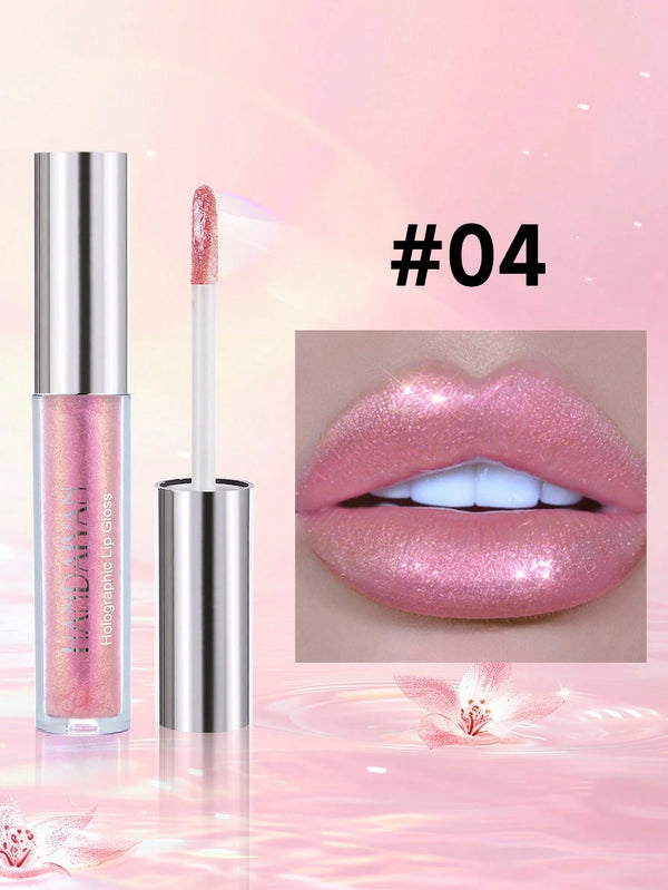 SHEIN HANDAIYAN Polarized Lip Gloss, Long-Lasting, Moisturizing, Pearl Shimmer Lip Tint1