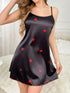 SHEIN Heart Print Spaghetti Strap Pajama Sleepdress1