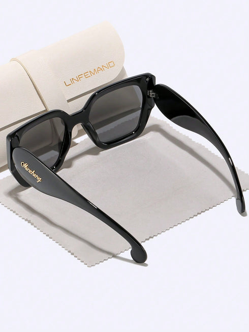 SHEIN LINFEMAND Super Large Square Decorative Fashion Glasses, Versatile Daily Accessory3