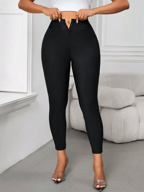 SHEIN Lady Women's Leggings, Waist Vent Design
