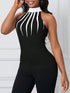 SHEIN Lady Women's Printed Tight-Fit Halter Top00