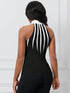 SHEIN Lady Women's Printed Tight-Fit Halter Top0