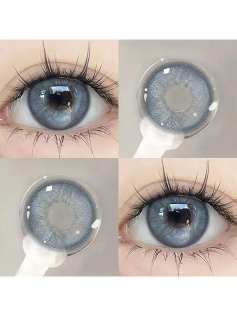 SHEIN Lalens New Gray Color Contact Lenses, Blue-Gray Glasses, Gray Colored Contacts, Blue-Gray Lens, Blue-Gray Glasses