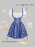 SHEIN MOD Vintage Cute Blue Plaid Patchwork Dress With Puff Sleeves And Cross Tie – Perfect Fo0