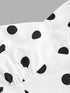 SHEIN MOD Women's Black & White Polka Dot Bandeau Long Dress, Minimalist & Fashionable,0