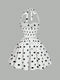 SHEIN MOD Women's Black & White Polka Dot Bandeau Long Dress, Minimalist & Fashionable,