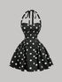 SHEIN MOD Women's Polka Dot Bandeau Long Dress, Minimalist & Fashionable,Polka Dot Dress