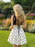 SHEIN MOD Women's Polka Dot Romantic Backless Tie-Up Bowknot Dress, Suitable For Dates0