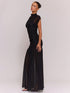 SHEIN MUSERA Mesh Underlay Pleated Maxi Dress Cosy Cute Casual Night Out Date Night Party Elegant0