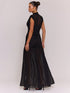 SHEIN MUSERA Mesh Underlay Pleated Maxi Dress Cosy Cute Casual Night Out Date Night Party Elegant1