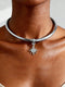 SHEIN Minimalist Alloy Octagonal Star Pendant Necklace