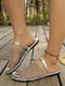 SHEIN New European And American Style Backstrap Fishnet Flat Sandals, Hollow-Out Comfortable Beach Slides For Women