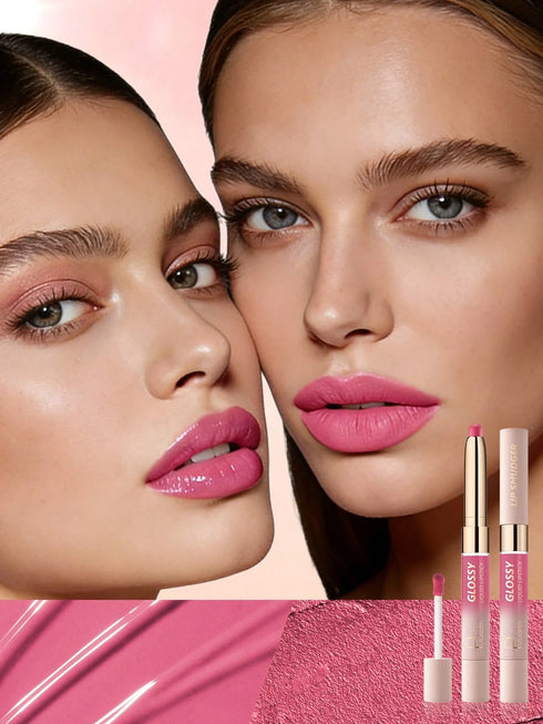 SHEIN Pudaier 2-In-1 Matte Lipstick & Gloss: Dual Effects Of Matte & Shine, Long-Lasting1