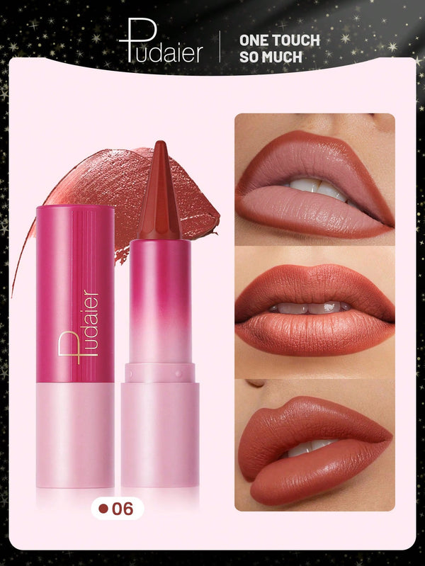 SHEIN Pudaier 8-Color Matte Lipstick – Lasts 24 Hours Without Fading, Has A Smooth Texture, Is Water- And Sweat-Resistant, Suitable For All Skin Types, And Makes A Perfect Gift Or Everyday Item00