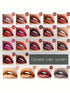Lip color swatches with numbers labeled on a white background