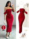 SHEIN Rafferiza Red Women's Simple Stretch Base Slim Pearl-Decorated Buttons Women Casual Club Business0