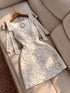 SHEIN Raffinéa Fashion Lace Print Square Neck Dress