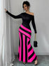 SHEIN Raffinéa Oblique Shoulder Ruched Waist Fishtail Design Sexy Women Dress Maxi Women Outfit