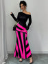 SHEIN Raffinéa Oblique Shoulder Ruched Waist Fishtail Design Sexy Women Dress Maxi Women Outfit