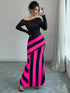 SHEIN Raffinéa Oblique Shoulder Ruched Waist Fishtail Design Sexy Women Dress Maxi Women Outfit