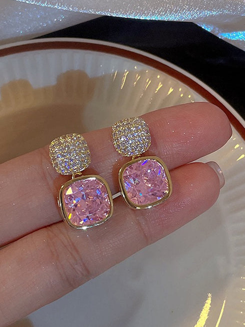 SHEIN Rhinestone Decor Earrings