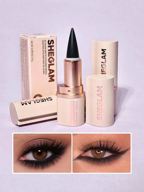 SHEIN SHEGLAM Ez Glide Matte Eyeliner Pencil Highly Pigmented Black Smoky Eyes Matte Eyeliner Pencil Smudge