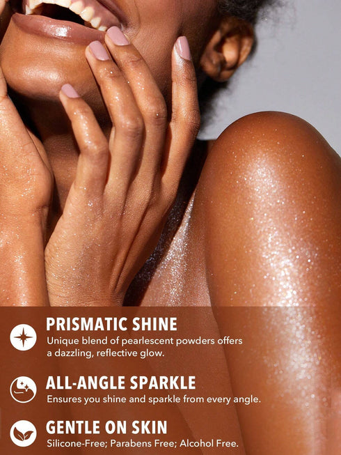 SHEIN SHEGLAM Go Go Glow Highlighting Body Mist-Gold Body Glitter Powder Spray High-Shine Finish Multi-Us1