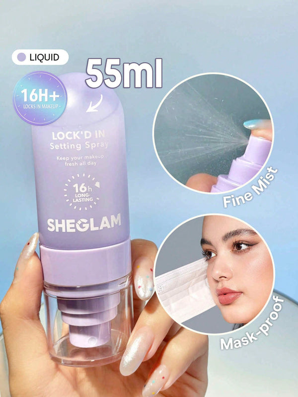 SHEIN SHEGLAM Lock'D In Setting Spray Mattifying Effect Quick-Drying Long Lasting Makeup Locking Spray Oil