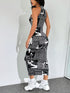 SHEIN SHEIN EZwear Bodycon Sleeveless Dress With Newspaper Print0