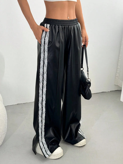 SHEIN SHEIN EZwear Women's Summer Casual Minimalist Style Pants For Everyday Wea0