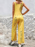 SHEIN SHEIN LUNE Women Summer Abstract Face Print Wide Leg Overalls Jumpsuit1