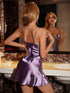 SHEIN SilkySpell Knot Front Satin Cami Pajama Nightdress Luxeloungewear1