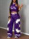 SHEIN Slaydiva New Summer Casual Screenshots Sexy Sports Style Ball Suit Round