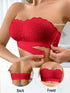 SHEIN Snug Zone 1pc Christmas Lace Patchwork Wireless Camisole For Women0